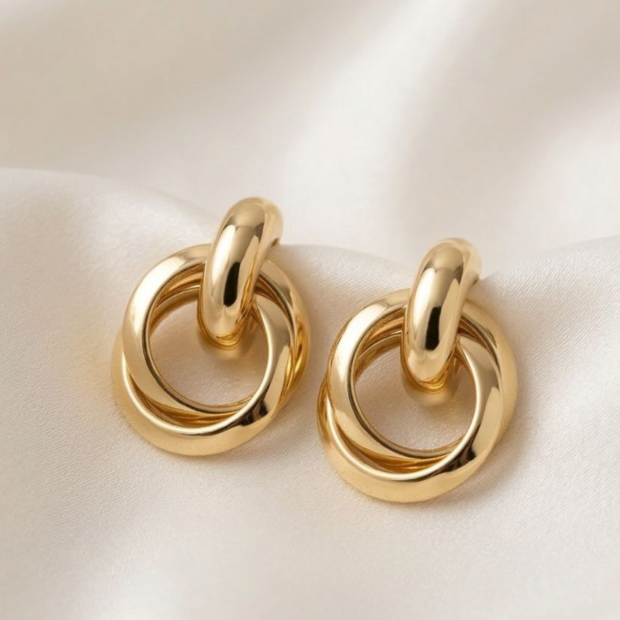 Aretes Celeste Dorado