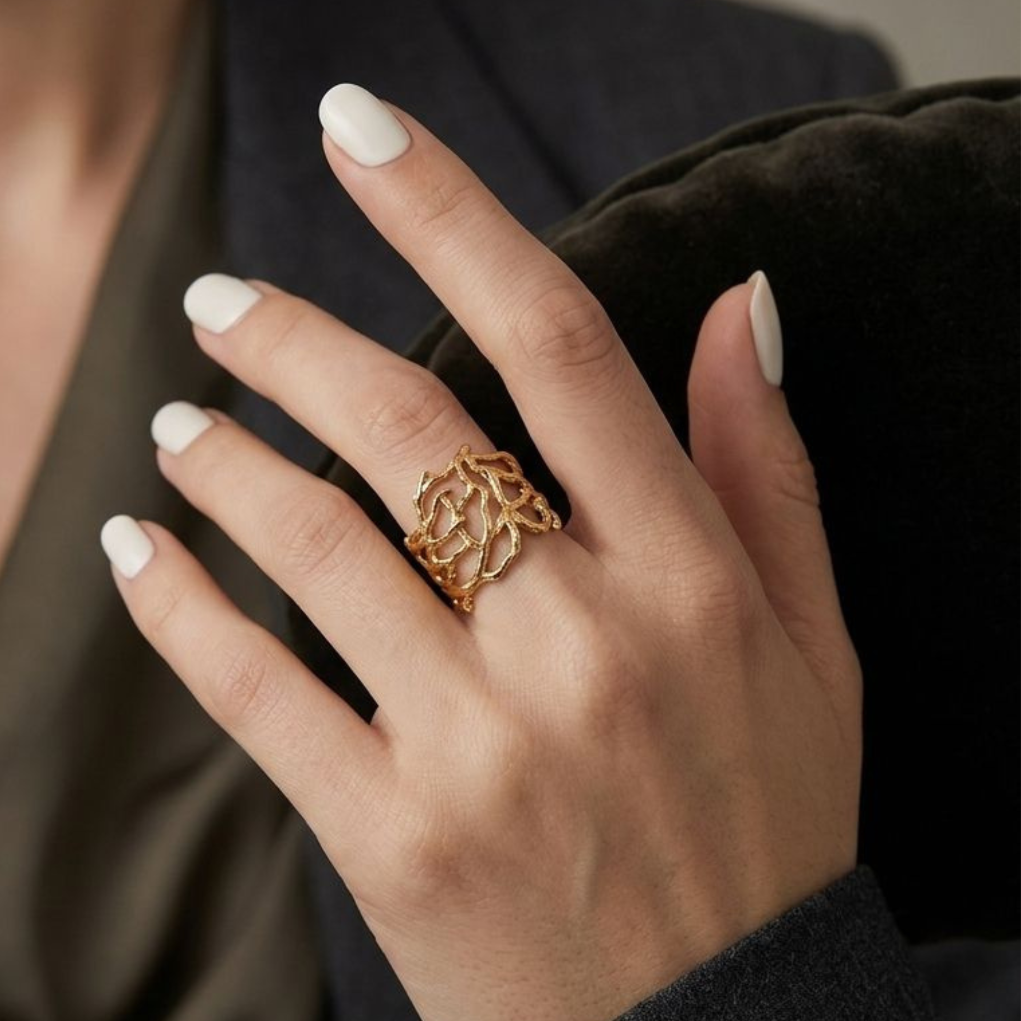 Anillo Silva  Dorado