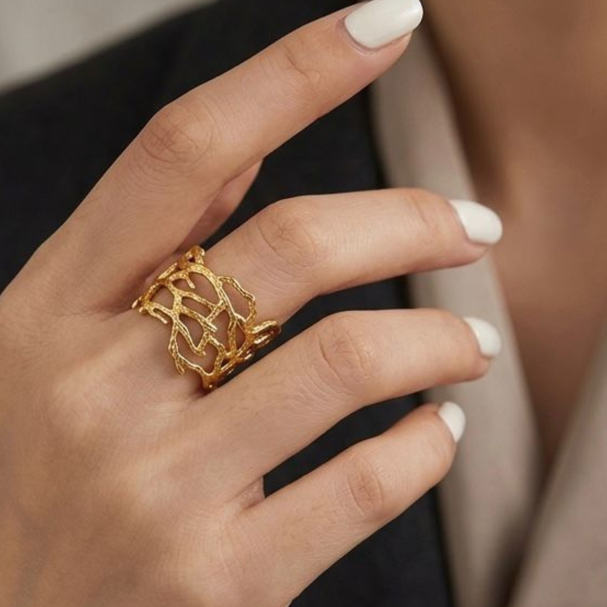 Anillo Silva  Dorado