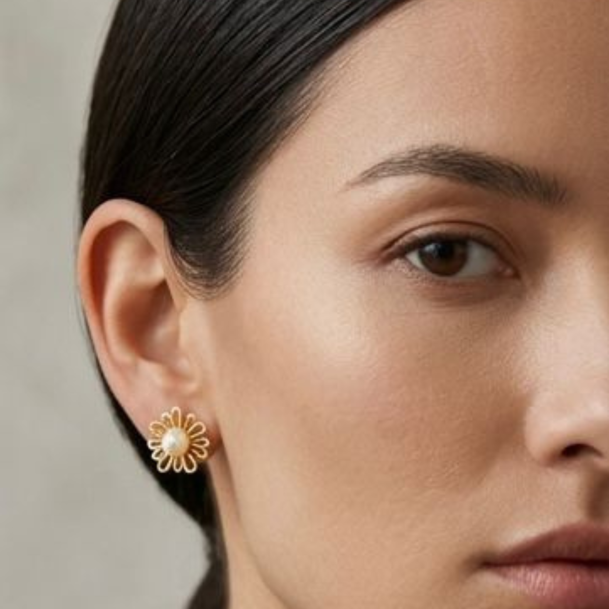 Aretes Cataleya Dorado