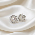 Aretes Cataleya Plateado