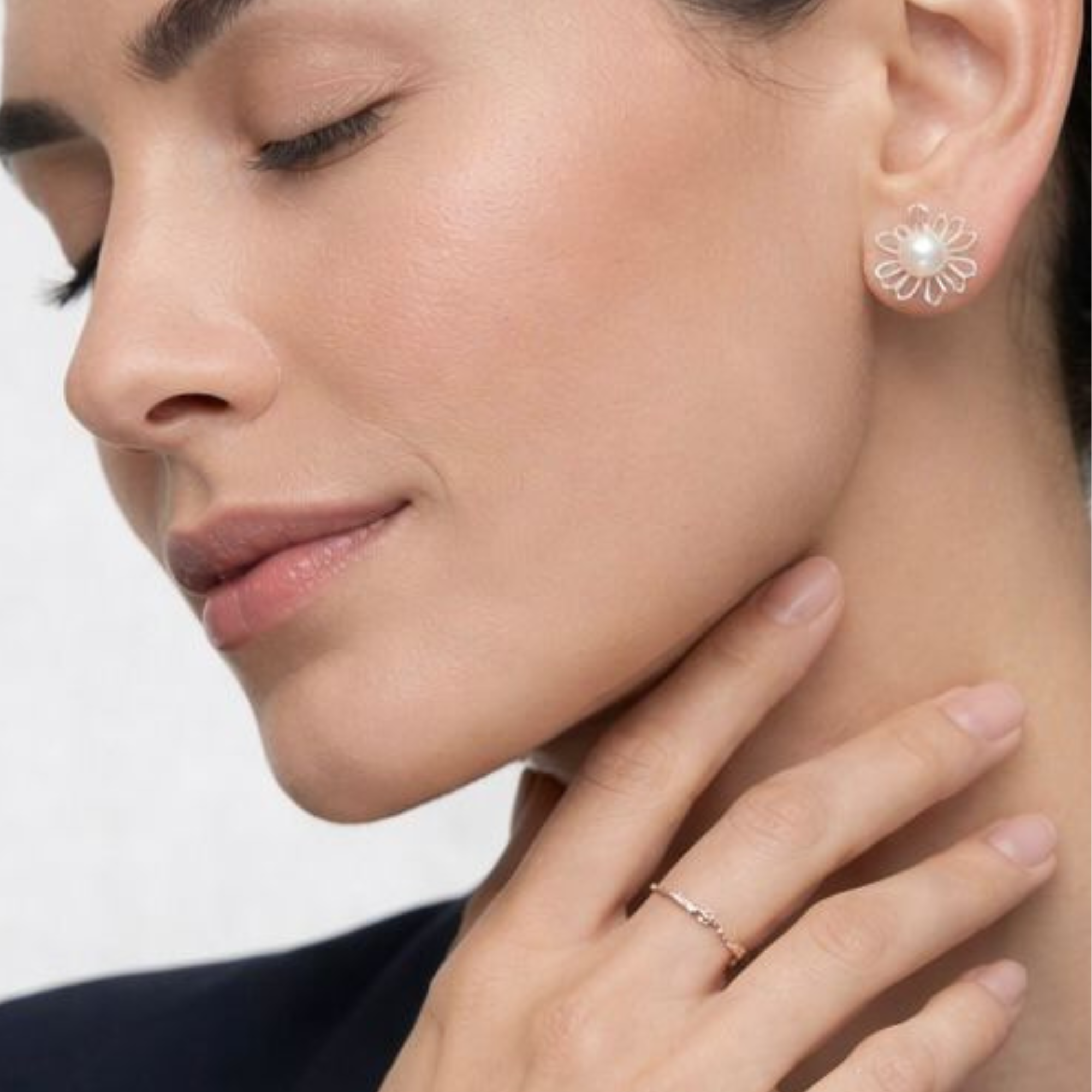 Aretes Cataleya Plateado