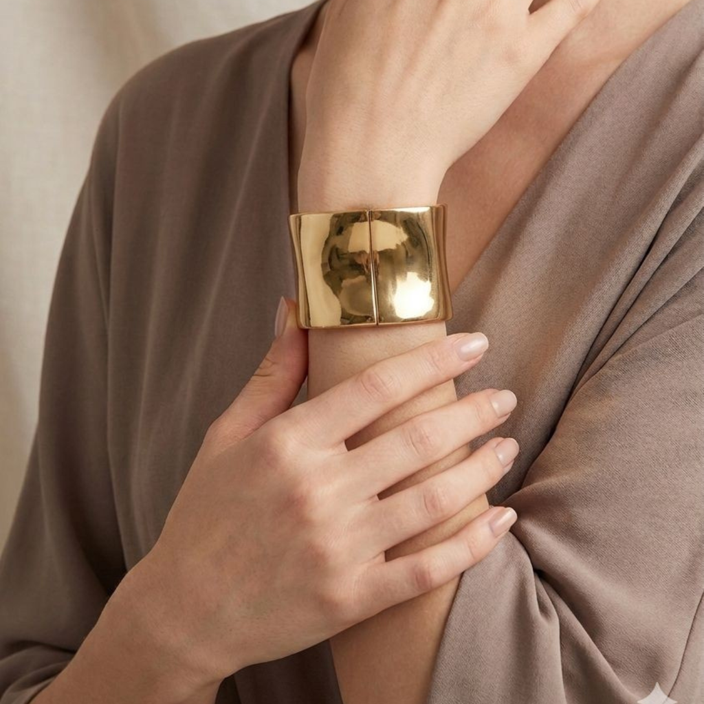 Brazalete Cuadrado Dorado