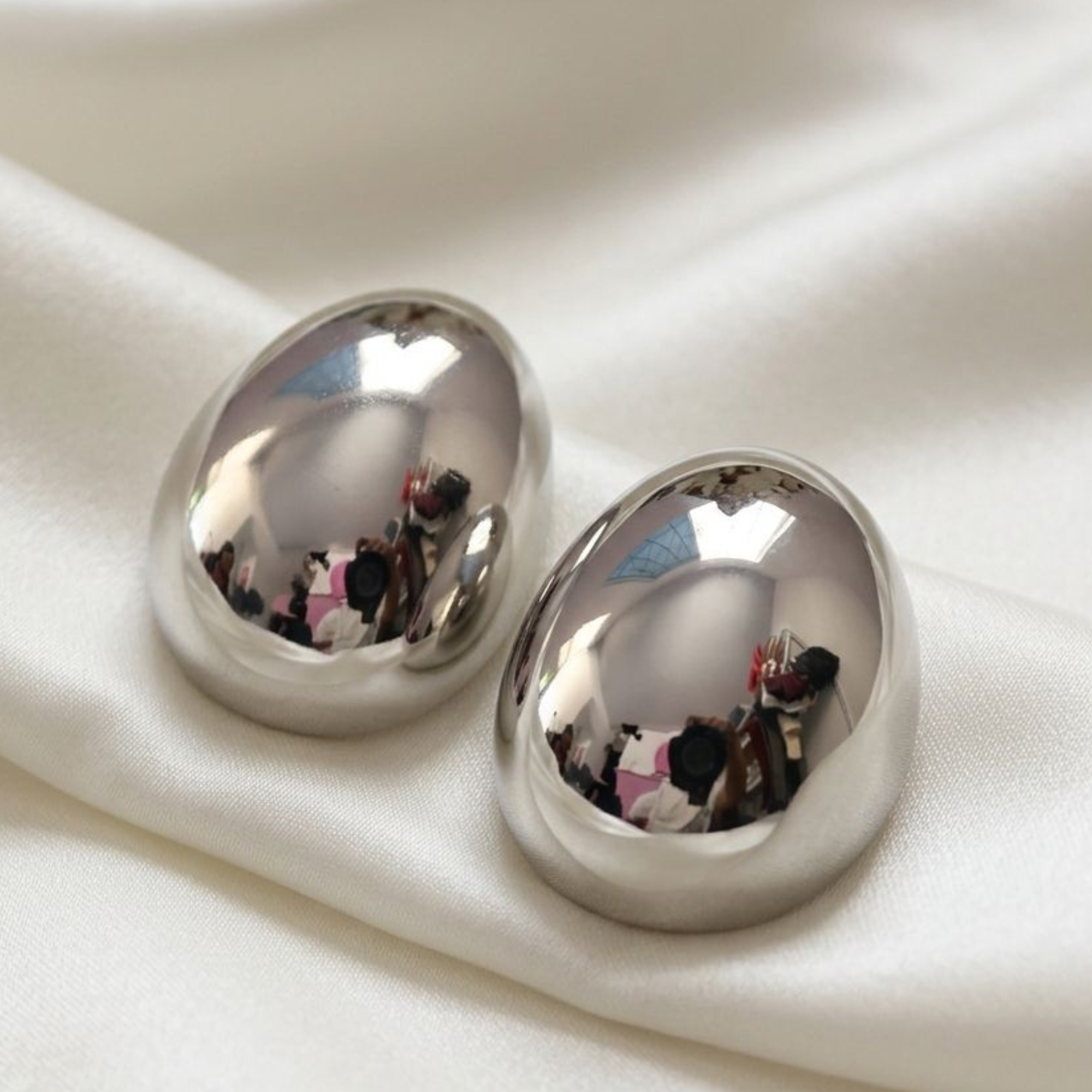 Aretes Gotas Plateada