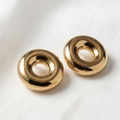 Aretes Halo Dorado