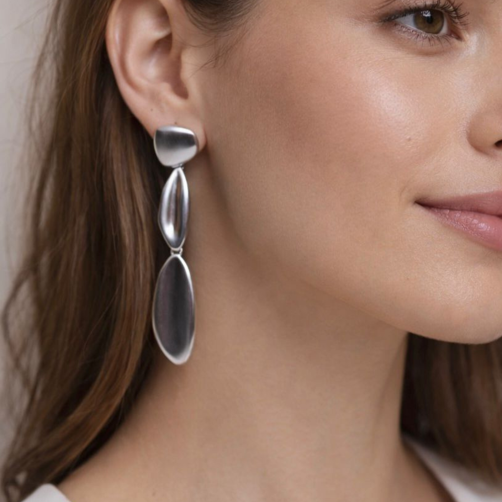 Aretes Elegans Plateado