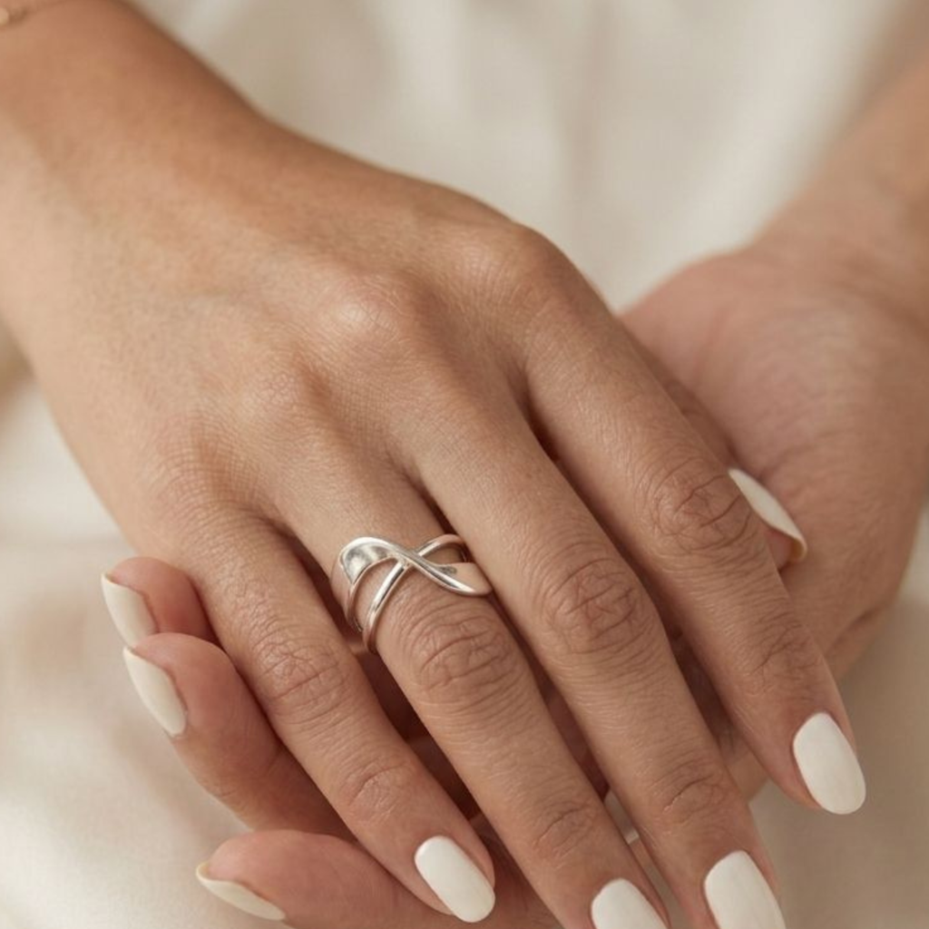 Anillo Onda Plateado