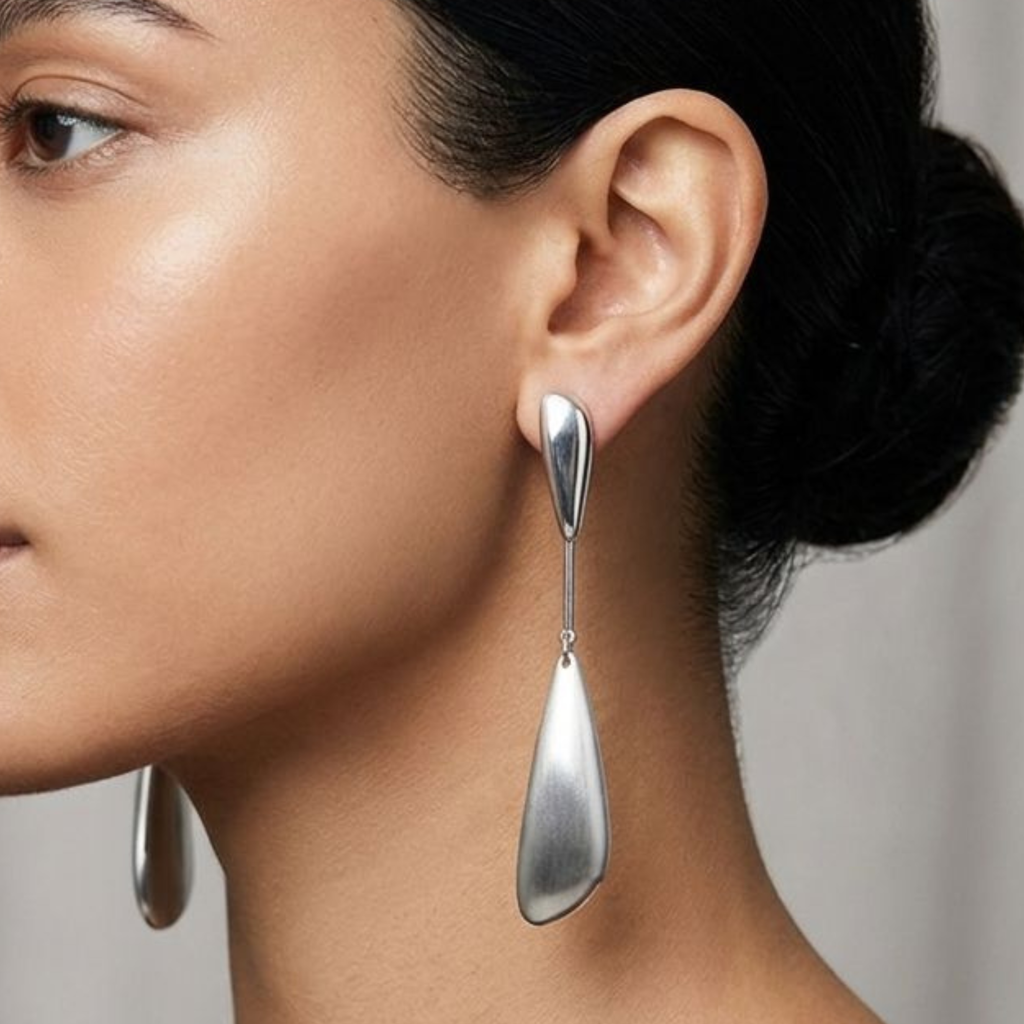 Aretes Irene Plateados