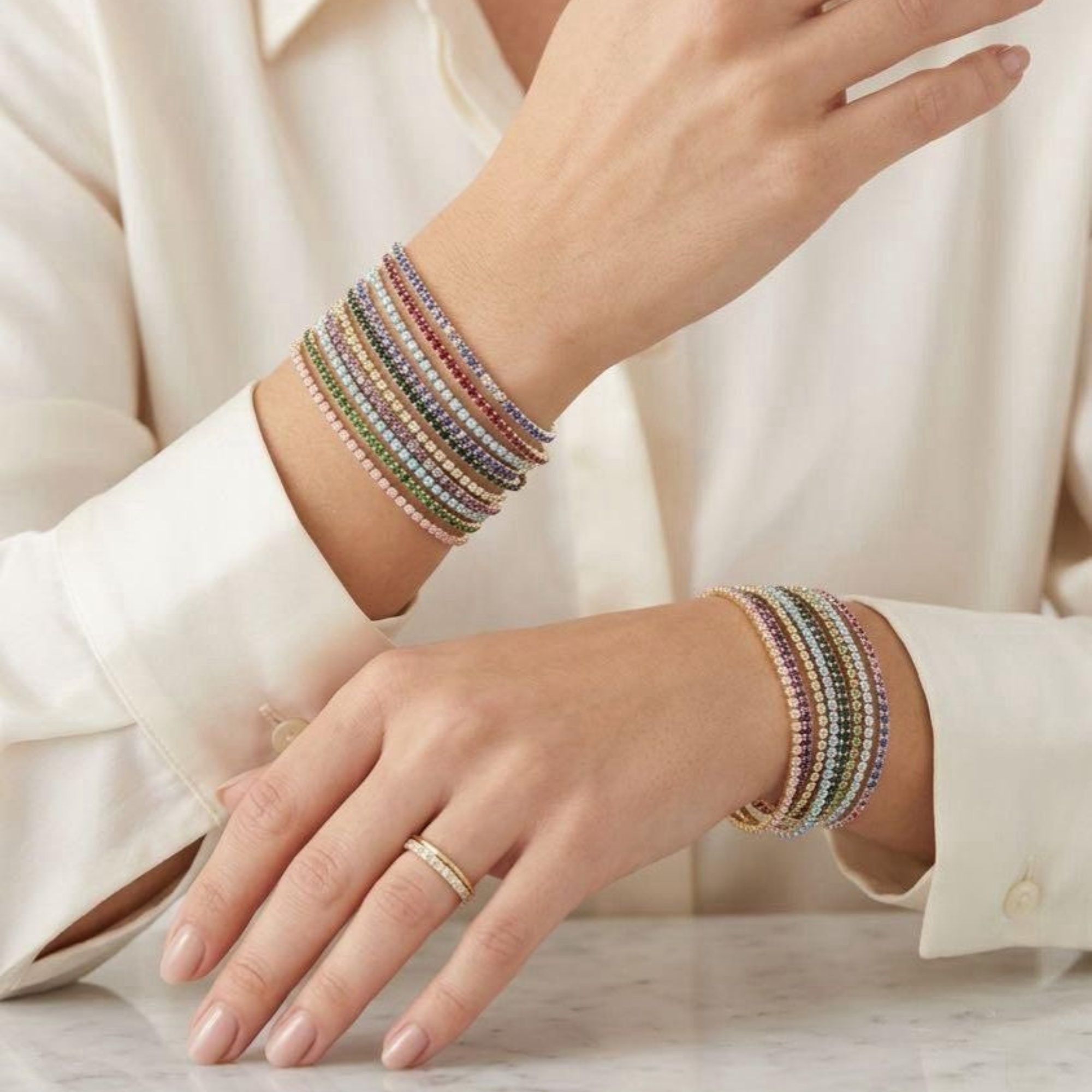 Pulsera Circonias Multicolor