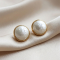 Aretes Perla Dorado