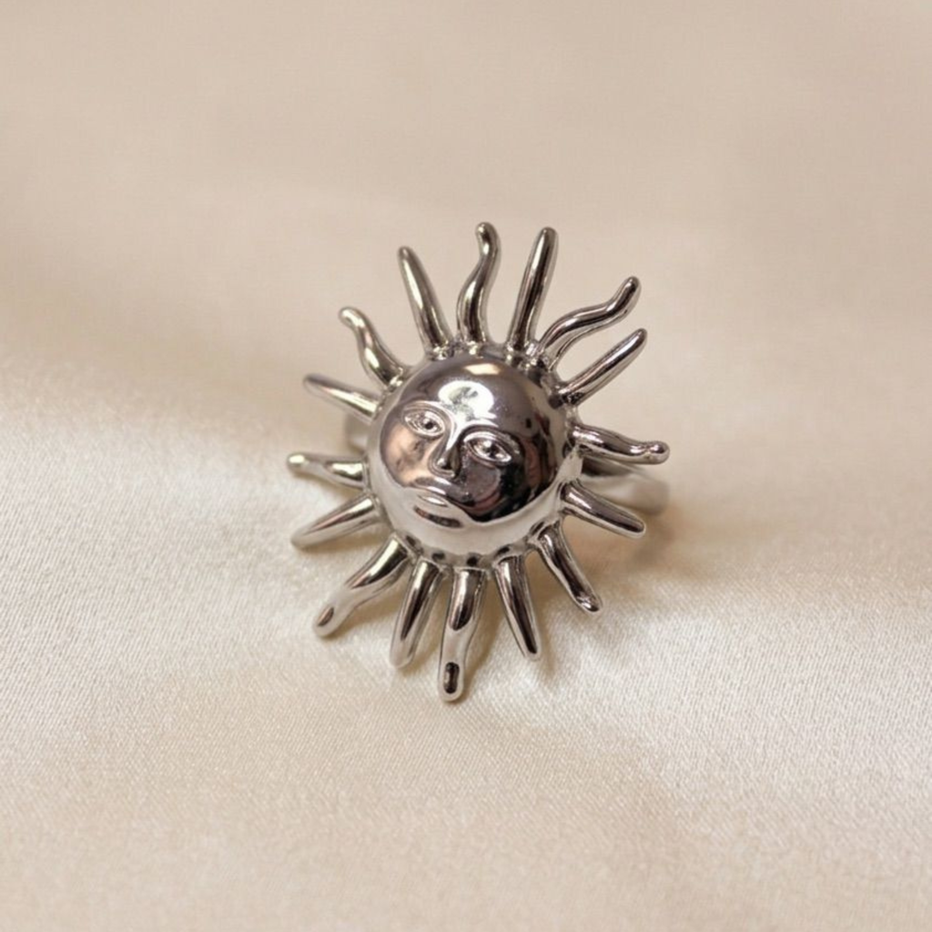 Anillo Sol Plateado